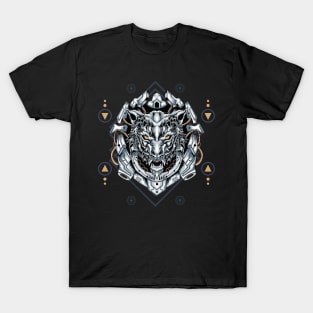 Mecha Wolf Sacred Geometry T-Shirt